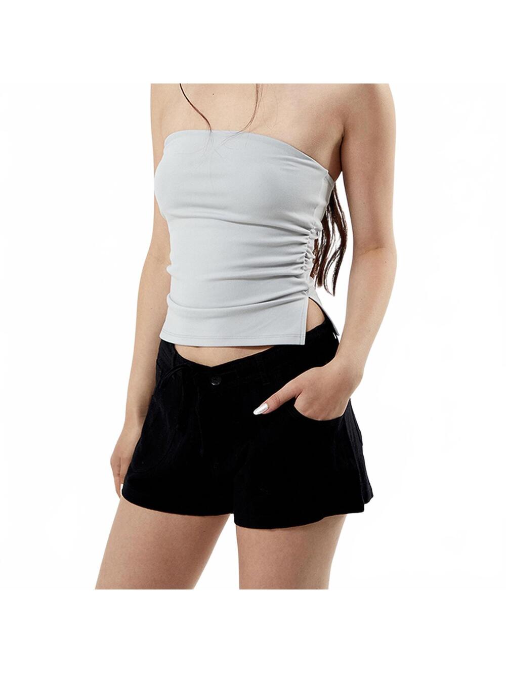 Pacsun Linen-Blend Fixed Waist Linen Shorts NWT Black XS